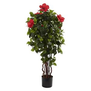 lot 1039 image: Nearly Natural 4 Hibiscus Tree