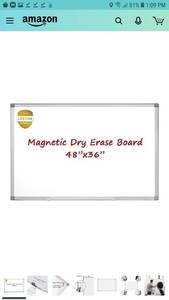 lot 1041 image: Board2by magnetic dry erase whiteboard 48 x 36