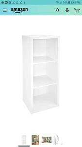 lot 1048 image: Whitmor 3- cube organizer white- style #6422-8855-WHT-BB