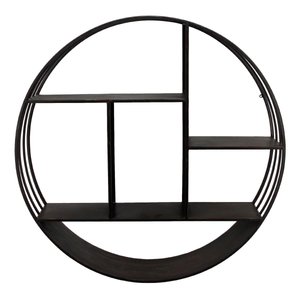 lot 1051 image: 27.5 x 6 x 27.5 Brody Industrial Circular Shelf Metallic Gray - FirsTime & Co.