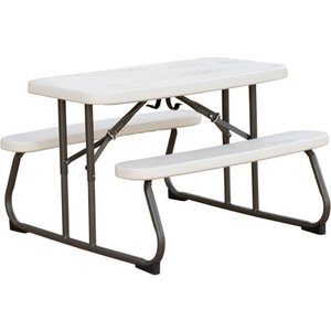 lot 1055 image: Kids Rectangle Picnic Table Almond - Lifetime