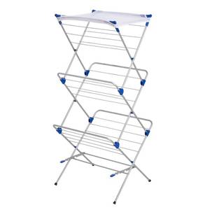 lot 1070 image: Honey Can Do Steel 3-Tier Mesh Top Drying Rack, SilverBlue