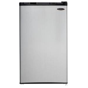 lot 1084 image: Danby 3.2 cu ft Compact Refrigerator - Stainless Steel (Silver)
