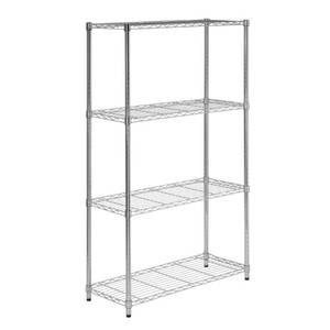 lot 1098 image: Honey Can Do Urban 4-Tier Adjustable Storage Rack, Chrome