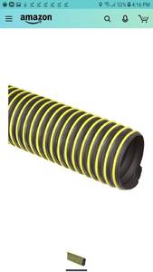 lot 1101 image: Flexadux T-7W Thermoplastic Rubber Duct Hose, Black, 10 ID, 0.030 Wall, 25 Length