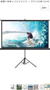 lot 1118 image: Taotronics TT-HP020 projector screen with tripod stand, a durable and portable 43 120-inch diagonal screen that could be used both indoors and outdoors