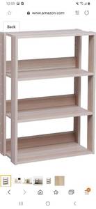 lot 1142 image: IRIS USA 3-Tier Wide Open Wood Bookshelf OWR-600N