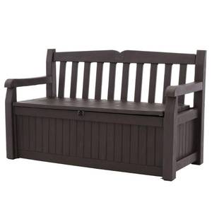 lot 1143 image: Keter Eden Garden Storage Bench - Brown