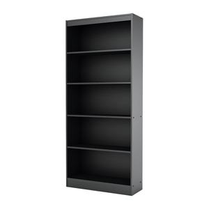 lot 1145 image: South Shore Axess Collection 5-Shelf Bookcase, Black