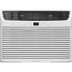 lot 1151 image: Frigidaire FFRE2533U2 25,000 BTU 230V Window-Mounted Heavy-Duty Temperature Sensing Remote Control Air Conditioner, White.DAMAGED