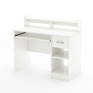 lot 1158 image: South Shore Axess Desk with Keyboard Tray, White