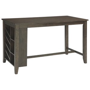 lot 1190 image: Signature Design by Ashley Rokane Counter Height Dining Room Table, Brown