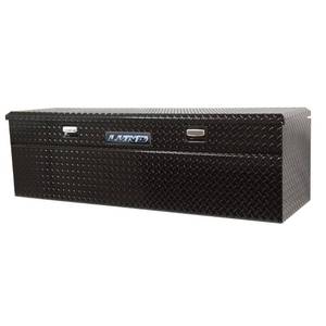 lot 1192 image: LUND 79460SL Black 60 Aluminum Diamond Plated Wide Flush Mount Truck Tool Box with Single Lid