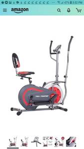 lot 1195 image: Body Power 3-in-1 Exercise Machine, Trio Trainer, Elliptical and UprightRecumbent Bike
