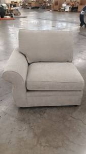 lot 74833 image: Pearce SectionalLeft Arm ChairPoly Down BlendPerformance TweedSilver Taupe