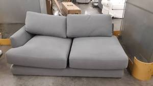 lot 74843 image: Haven Sectional FSCLeft Arm SofaWashed CanvasFeather Gray CLNone