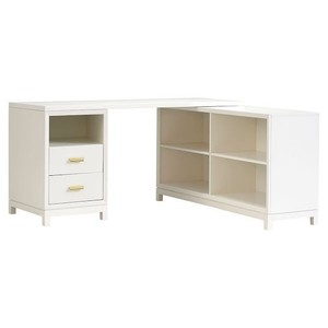 lot 50230 image: ROWAN CORNER DESKTOP 62 IN One Size Lacquered Simply White WB