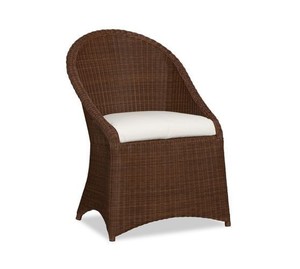 lot 50233 image: 2 Palmetto All-Weather Wicker Dining Chair, Honey