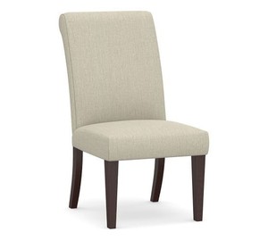 lot 74826 image: PB Comfort Dining Roll FrameSide Chair FrameMuslin 2 White
