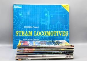 lot 4246 image: Cyclopedia Volume 1 STEAM LOCOMOTIVES plus Over 15 Magazines from Model Railroad, Trains, O Gauge Rail-Roading and 31st Annual Steam Passenger Service Directory