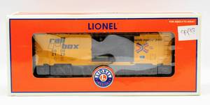 lot 4185 image: Lionel Train No. 6-36789 Railbox Boxcar with Diesel Trainsounds in Original Box