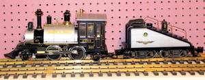 lot 4260 image: REA Aristo-Craft 21003 Locomotive with Tender Railway Set - B&O Blue - G Scale