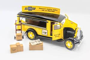 lot 4306 image: Daily News Delivery Chevy 124 Scale and Matchbox Campbells Soup 1940 Ford Deluxe Sedan Delivery 120 Scale