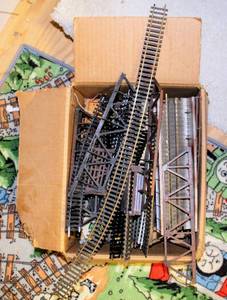 lot 4362 image: Box Full of Micro Train Tracks and Accessories