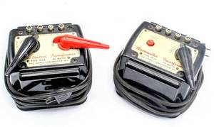 lot 4373 image: Lionel Train Multi-Control Transformer Type 1033 90 Watts, and TrainMaster Transformer Type 1034 75 Watts