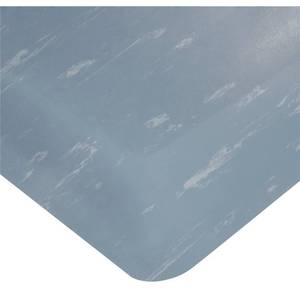 lot 92 image: Wearwell Tile Top Anti-Microbial Beveled Blue Mat 3 x 5