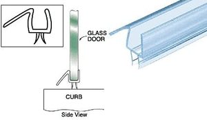 lot 120 image: 10 Pieces CRL Clear Co-Extruded Bottom Wipe with Drip Rail for Shower
