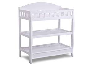 lot 123 image: Delta Children Baby Changing Table with Pad - White