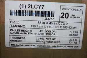 lot 66 image: 20 Clear Pallet Covers Bags