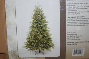 lot 144 image: 7.5 Foot Prelit Freshcut Fir Christmas Tree