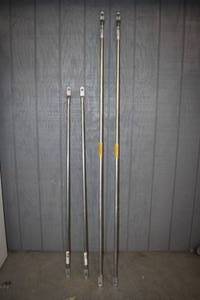 lot 81 image: Set of Metaltech Galvenized Guard Rails 2 are 84 and 2 are 60 Scaffolding