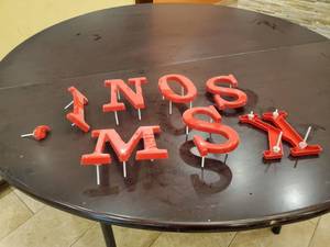 lot 4586 image: 8in Plastic Letters