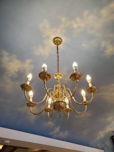 lot 4588 image: (6) Gold Chandeliers