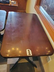 lot 4629 image: 46in x 29in Wood Table