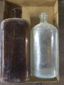 lot 9602 image: apothecary glass jugs