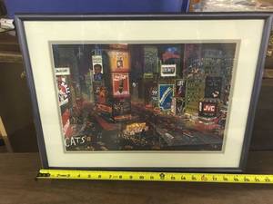 lot 9640 image: Broadway NYC themed art