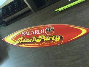 lot 9641 image: Bacardi metal sign