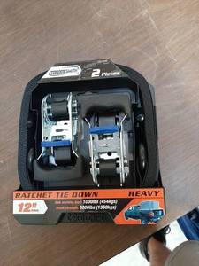 lot 3321 image: 2 Pack 12ft Ratchet Tie Down