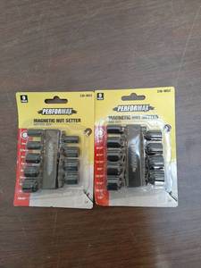 lot 3327 image: (2) 9 Pc Magnetic Nut Setter Sets - SAE and Metric