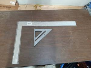 lot 3329 image: 16 X 24 Aluminum Framing Square and 7 Rafter Square