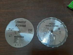 lot 3339 image: (2) 7 14 Inch Circular Saw Blades