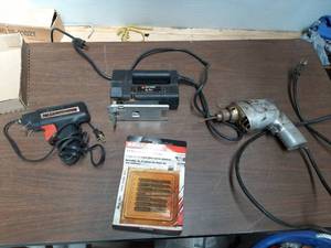 lot 3358 image: Jig Saw, Drill and Hot Glue Gun