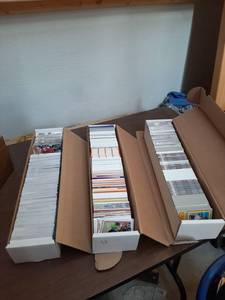 lot 3383 image: 3 Boxes Sports Cards - Mostly Baseball, some Football
