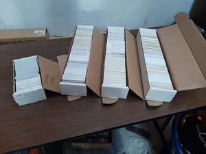 lot 3389 image: 4 Boxes of Sports Cards - Football, Baseball and Basketball