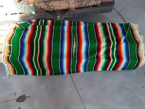 lot 3417 image: Colorful Rug  Blanket - Approximately 38 X 66