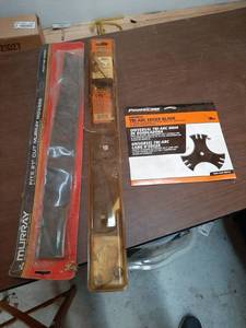 lot 3442 image: Mower Blade, De-thatching Blade and Edger Blade